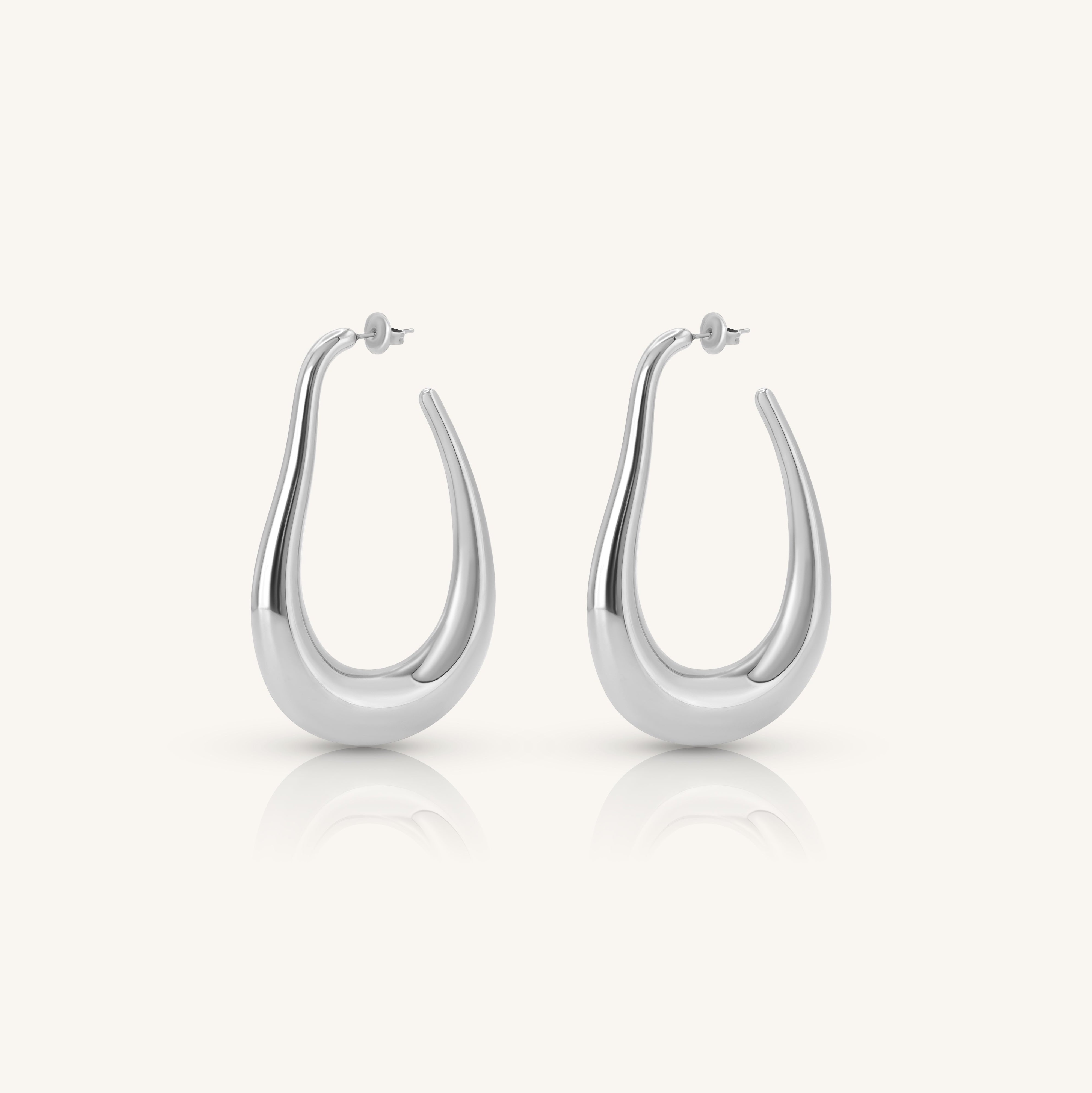 Gaia Hoops - Silver