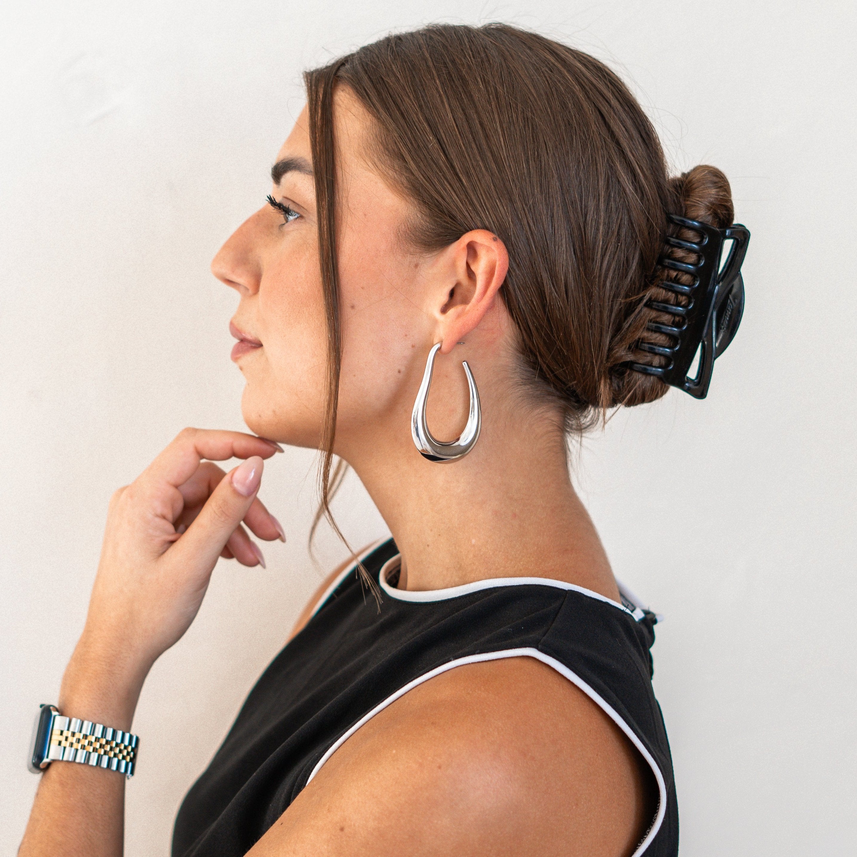 Gaia Hoops - Silver